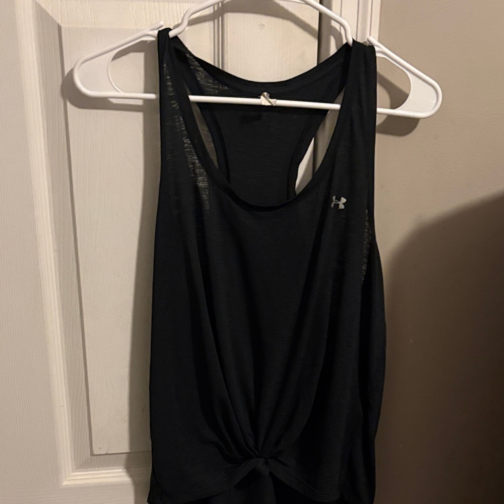 Under Armour Women's Black Twist Front Tank Top